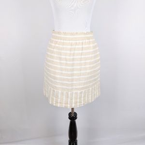 J.Crew Sidewalk Skirt Striped Linen Cotton
